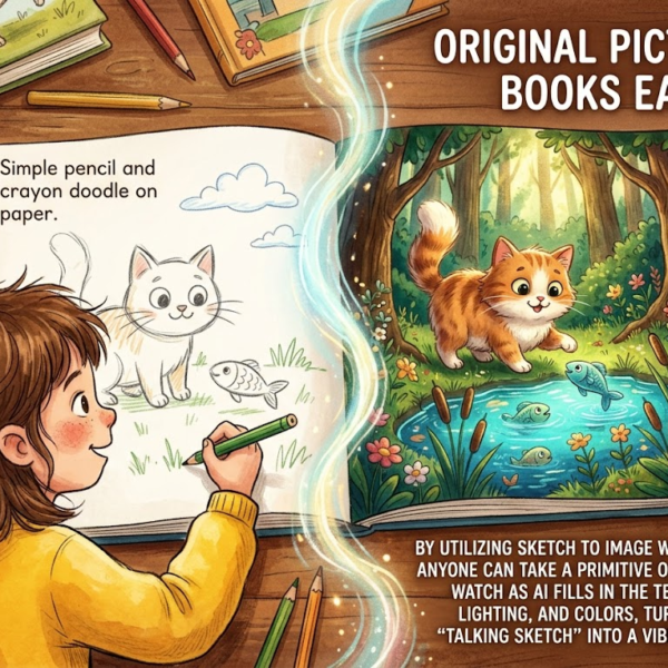 Go from Sketch to Image for easy original picture book creation
